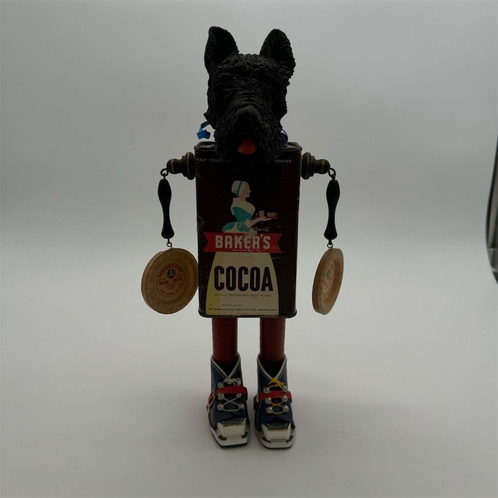 Melissa Menzer Folk Art Scottie Dog Figure Collectible by Hubley